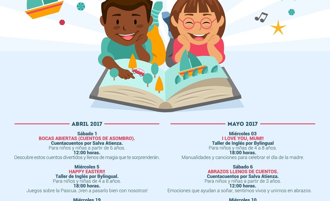 Consulta la programación de abril y mayo de la Biblioteca Municipal para los más pequeños