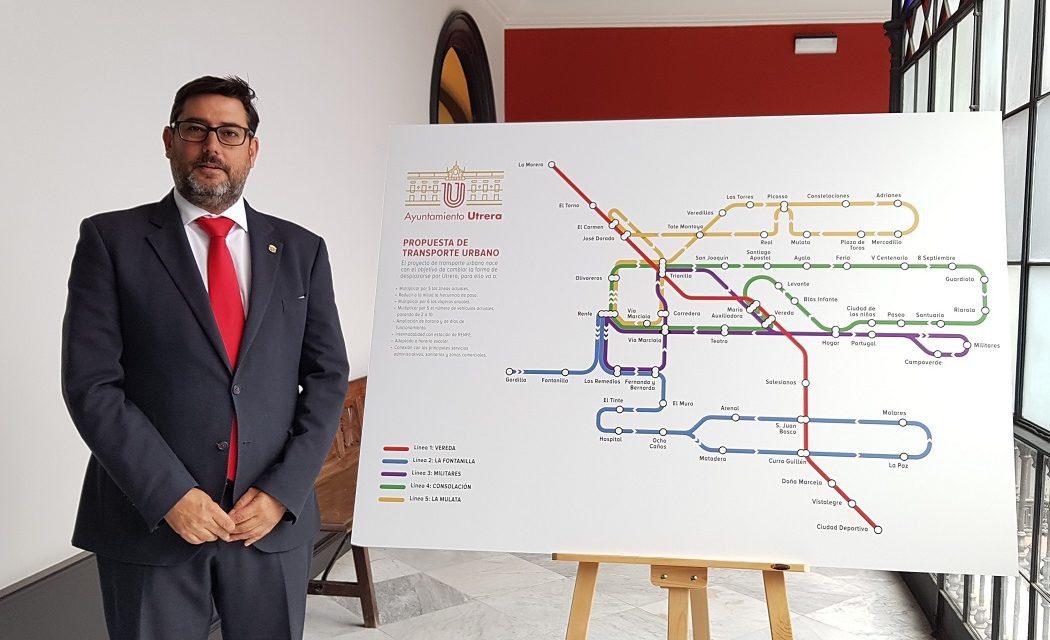 José María Villalobos presenta el proyecto de transporte urbano que contará con 58 paradas y 5 líneas