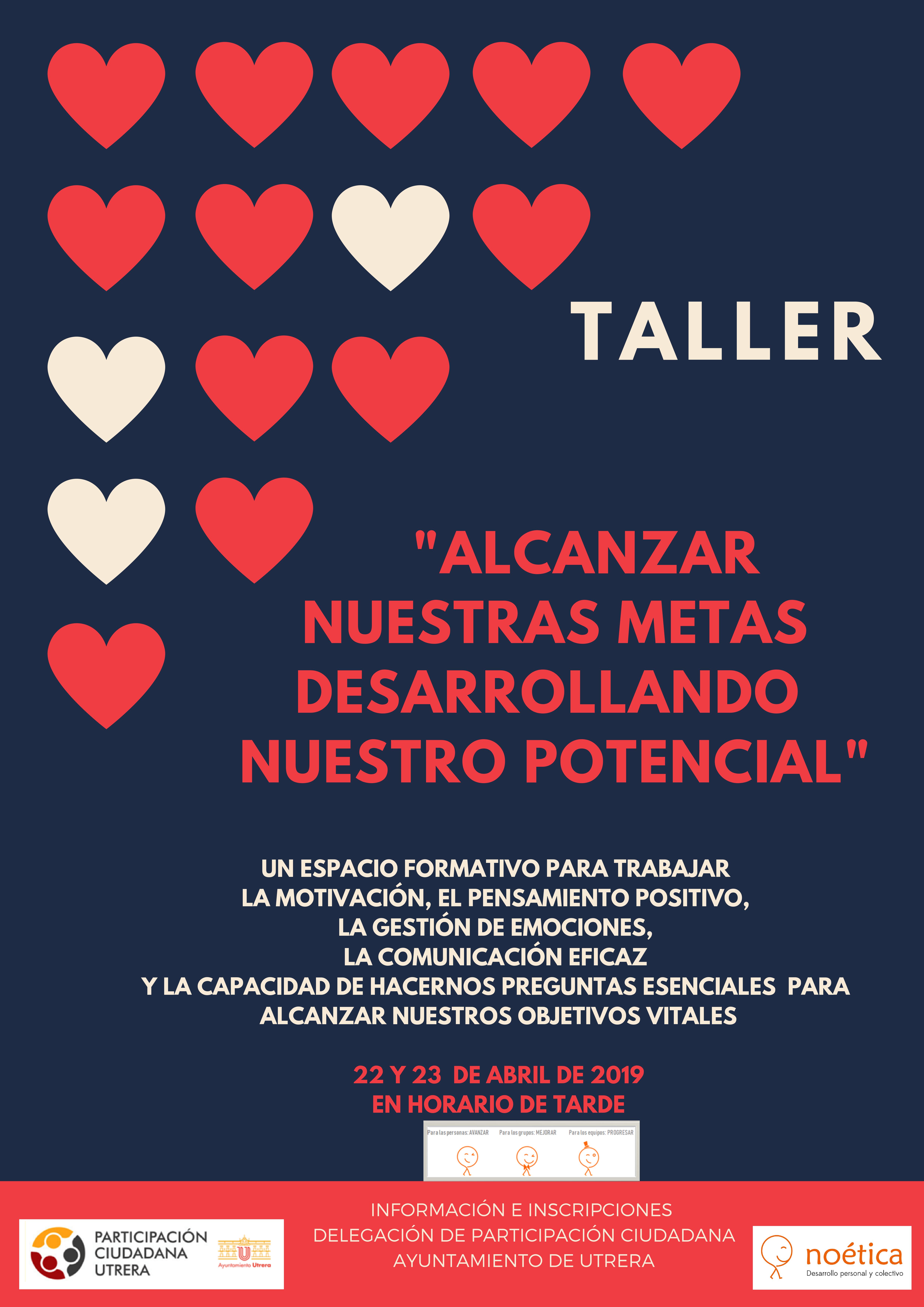 Cartel Alcanzar nuestras metas desarrollando nuestro potencial-