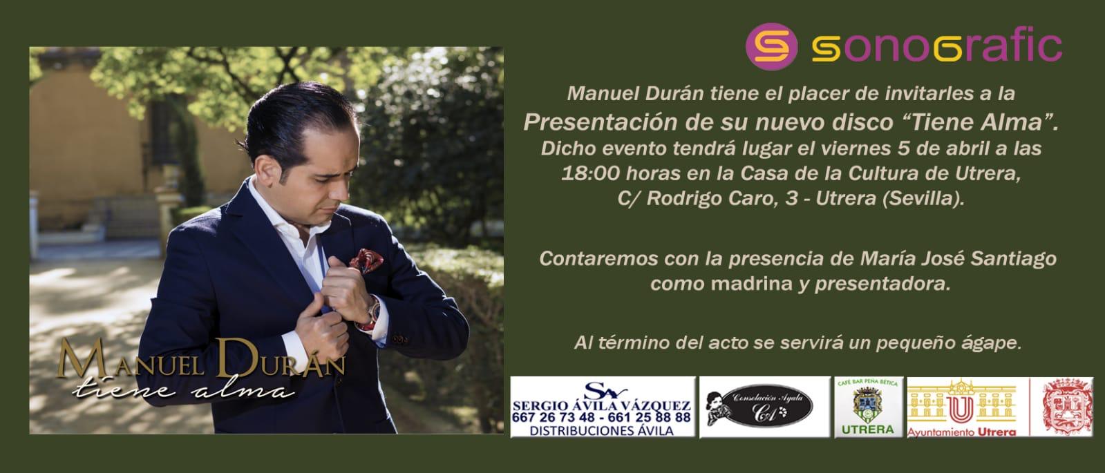 Presentación disco Manuel Durán Utrera 2019