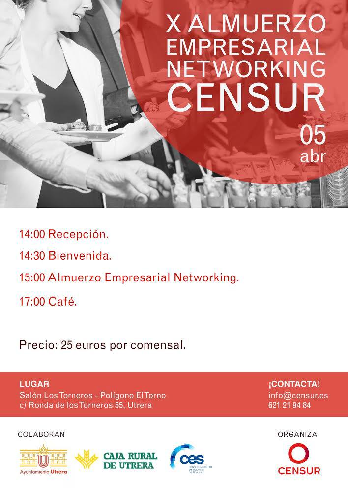 X Almuerzo empresarial networking CENSUR Utrera 2019