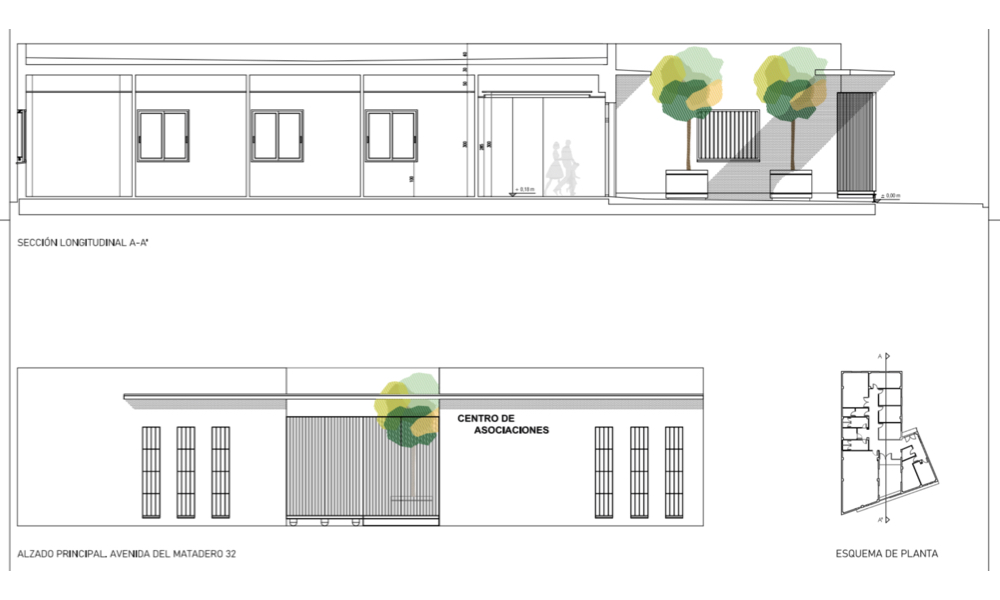 El pleno aprueba el proyecto de actuación para completar y finalizar el Centro de Asociaciones situado en la Avenida del Matadero. 