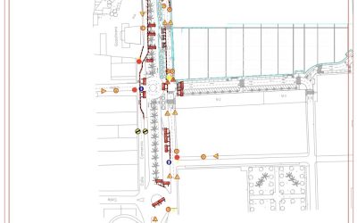 Modificaciones en el tráfico rodado en los accesos por la carretera Utrera-Sevilla por la construcción de una nueva rotonda.