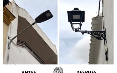 La iluminación del centro histórico recupera las luminarias tipo Villa, más cercanas a la imagen que debe tener el casco hitórico