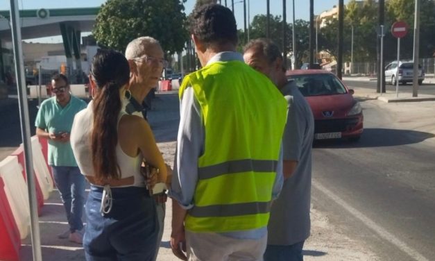 La nueva rotonda a la entrada de Utrera, presenta problemas que serán difíciles de resolver al tratarse de un proyecto aprobado en el anterior mandato