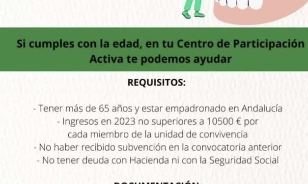 Los mayores de 65 años que precisen prótesis dental, pueden acceder a las ayudas de la Junta. El plazo expira el 14 de agosto