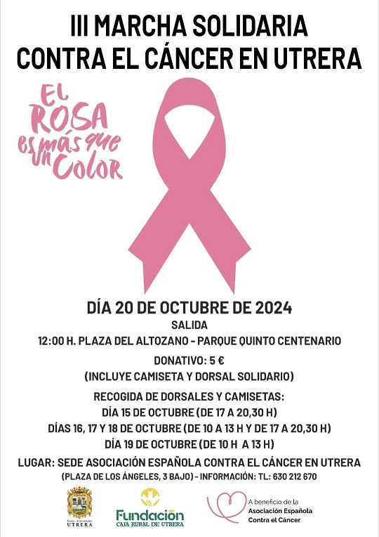 La III Marcha Solidaria Contra el Cáncer, será en Utrera el 20 octubre ...