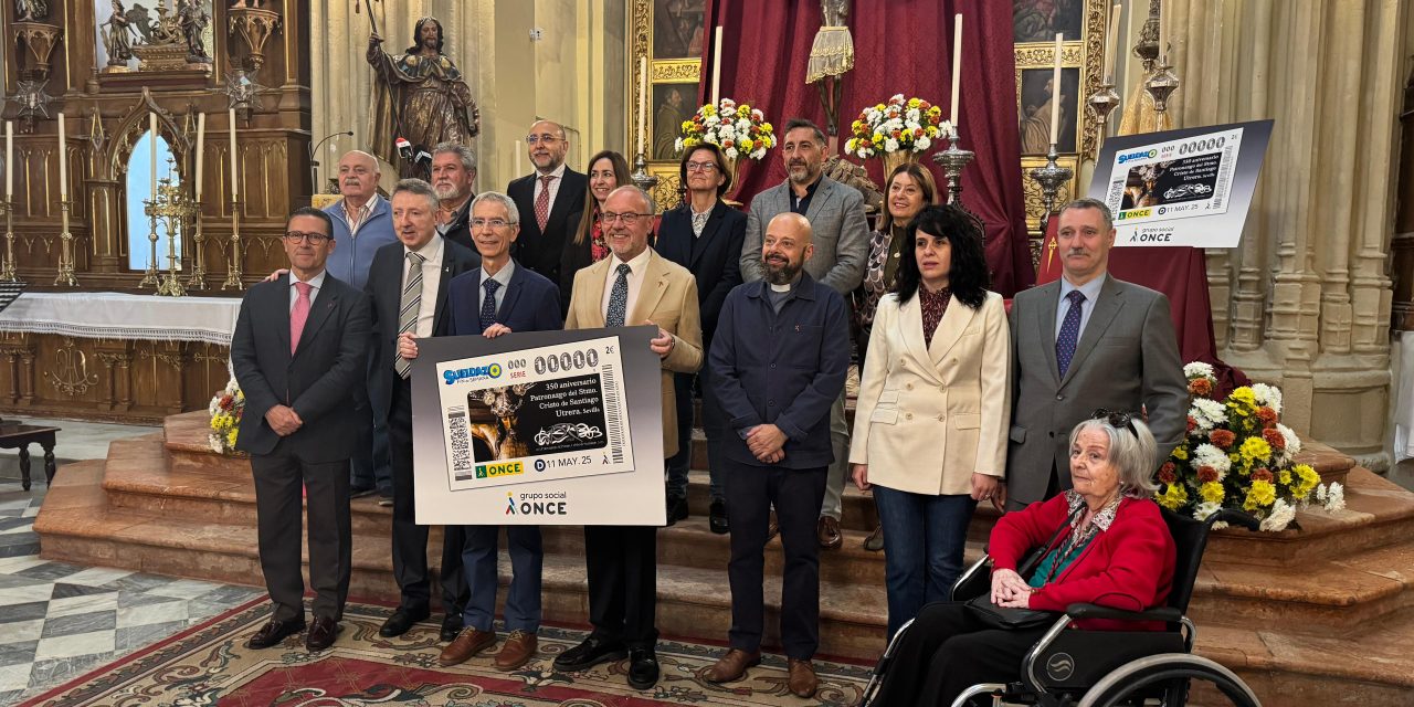 La ONCE lleva a toda España el Cristo de Santiago en su 350 aniversario