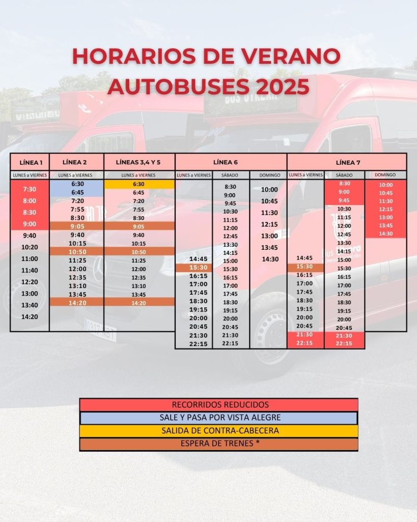 Horario de verano autobuses urbanos