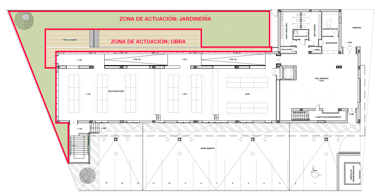 El Ayuntamiento de Utrera va a licitar las obras de actuación y mejora de la zona trasera del Centro de Estudios Olivareros para su recuperación