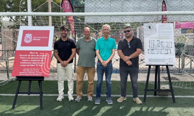 Utrera inicia las obras de mejora y ampliación del Campo de Fútbol “El Tinte” con una inversión de más de 280.000 euros