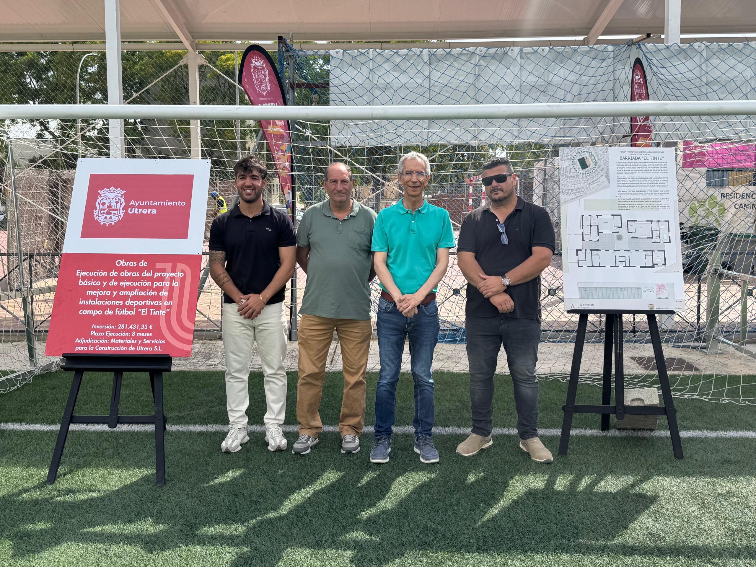 Rodolfo Utrera Utrera inicia las obras del Campo de Fútbol “El Tinte”
