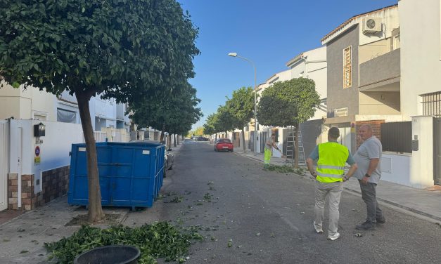 La delegación de Parques y Jardines intensifica los trabajos en las barriadas de Utrera