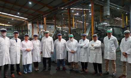 La delegada territorial de Agricultura en Sevilla de la Junta de Andalucía y el alcalde de Utrera visitan las instalaciones de Oleand Manzanilla Olive