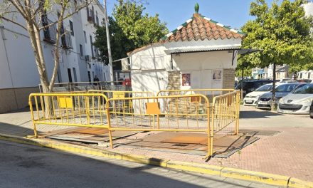 El Ayuntamiento repara el acerado y el entorno de los contenedores soterrados, muy deteriorados en su estructura