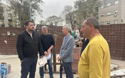 El alcalde de Utrera visita las obras de mejora y ampliación del Campo de Fútbol “El Tinte”