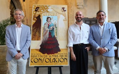 El cartel para la Feria de Rafael Rodríguez Girona convierte el escudo de Utrera en una alegoría de su identidad y sus tradiciones