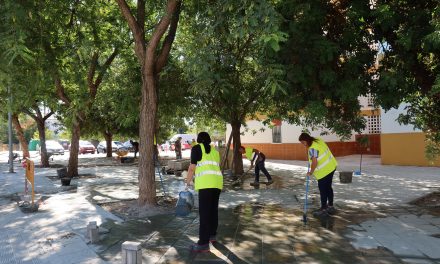 El PFEA permite mejorar acerados y espacios públicos en distintos puntos de Utrera y sus pedanías
